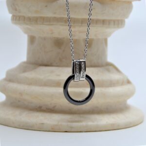 tainless steel onyx necklace